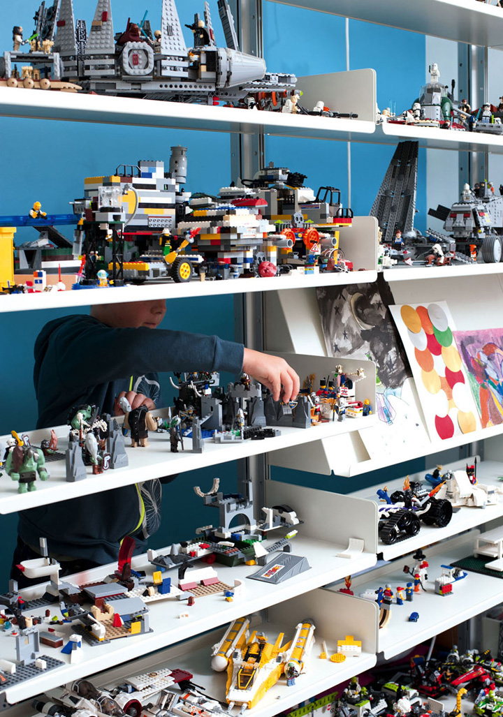 Decoração de; detalhes; Coleção de Legos;  Casa de Valentina