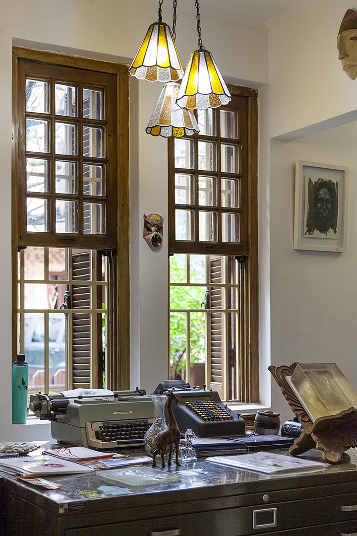 Decoração de: Detalhes; maquina de escrever vintage; Casa de Valentina