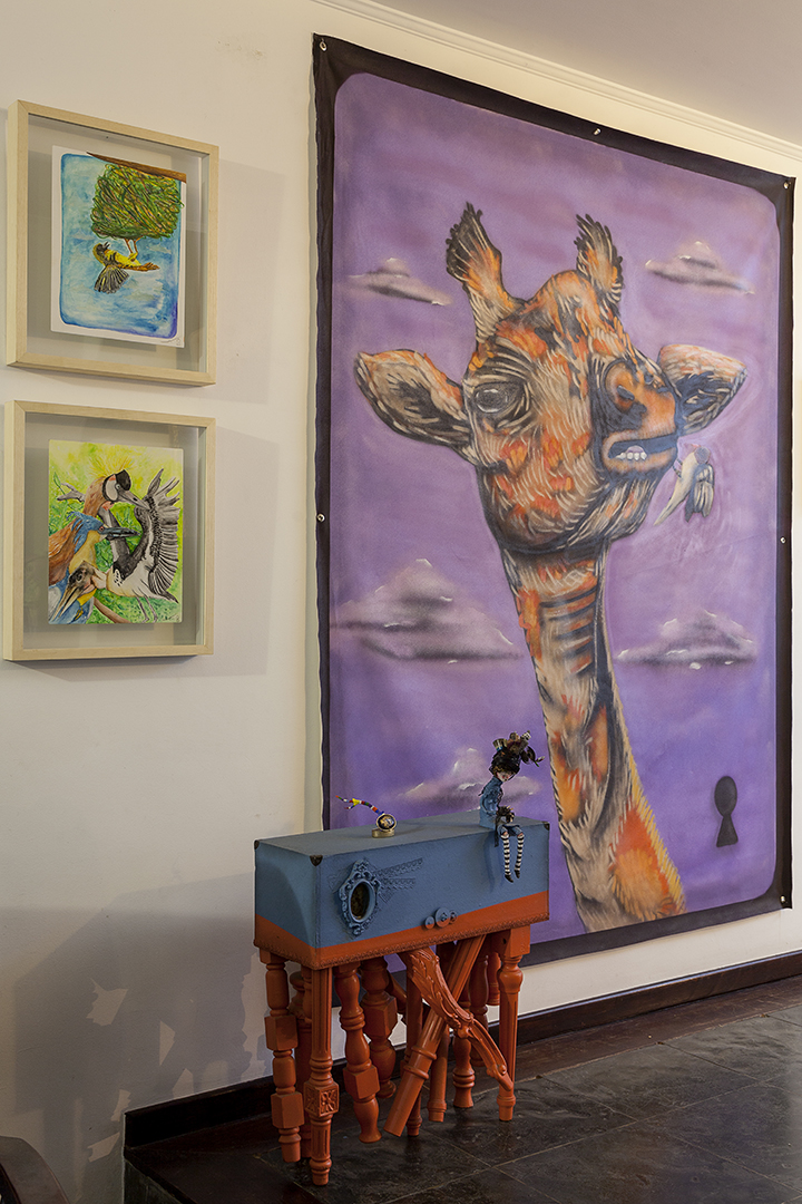 Decoração de: Detalhes; pintura girafa; Casa de Valentina